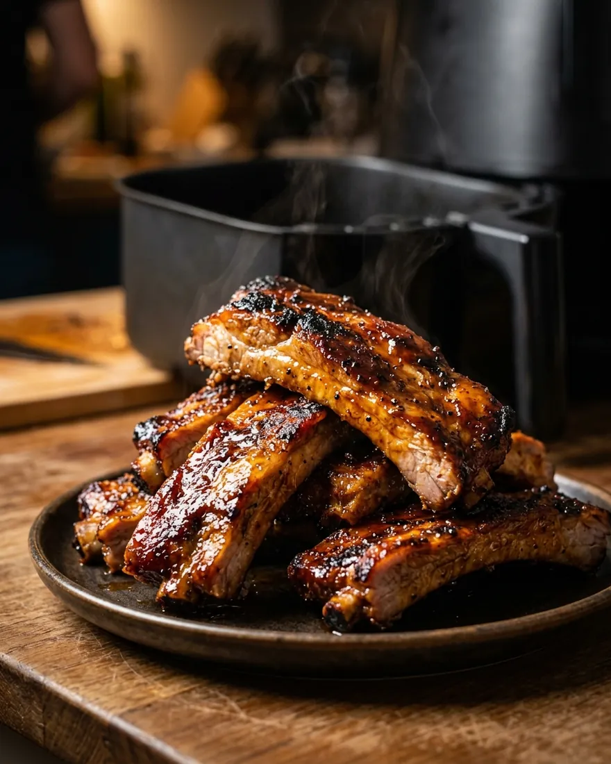 Costillitas de cerdo glaseadas con salsa barbacoa