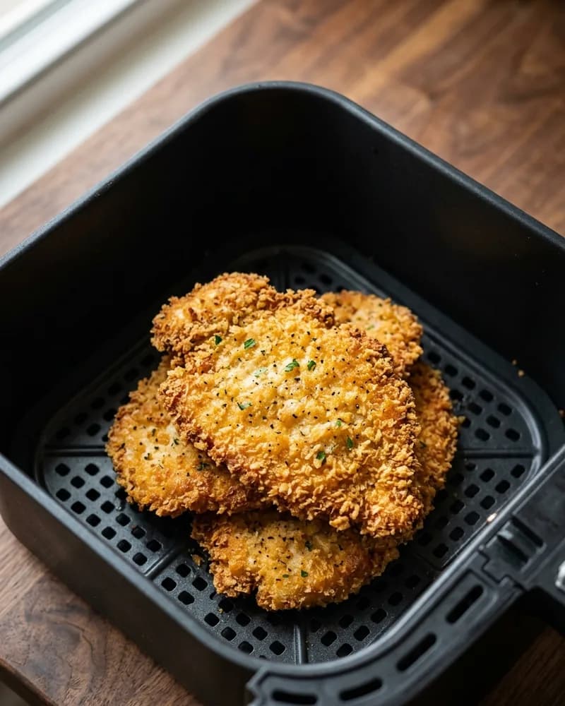 Milanesas crocantes recién hechas