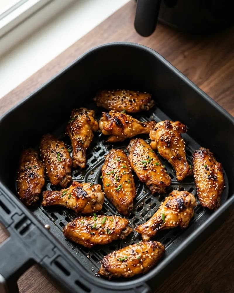 Alitas de pollo glaseadas y crocantes